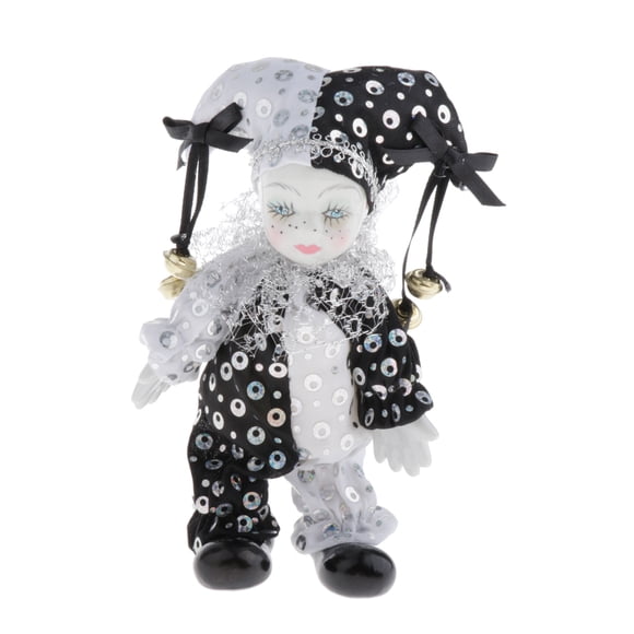 5 '' de Pie Muñeca Italiana Triangel , Fichas de Amor Sunnimix Payaso de muñecas de porcelana