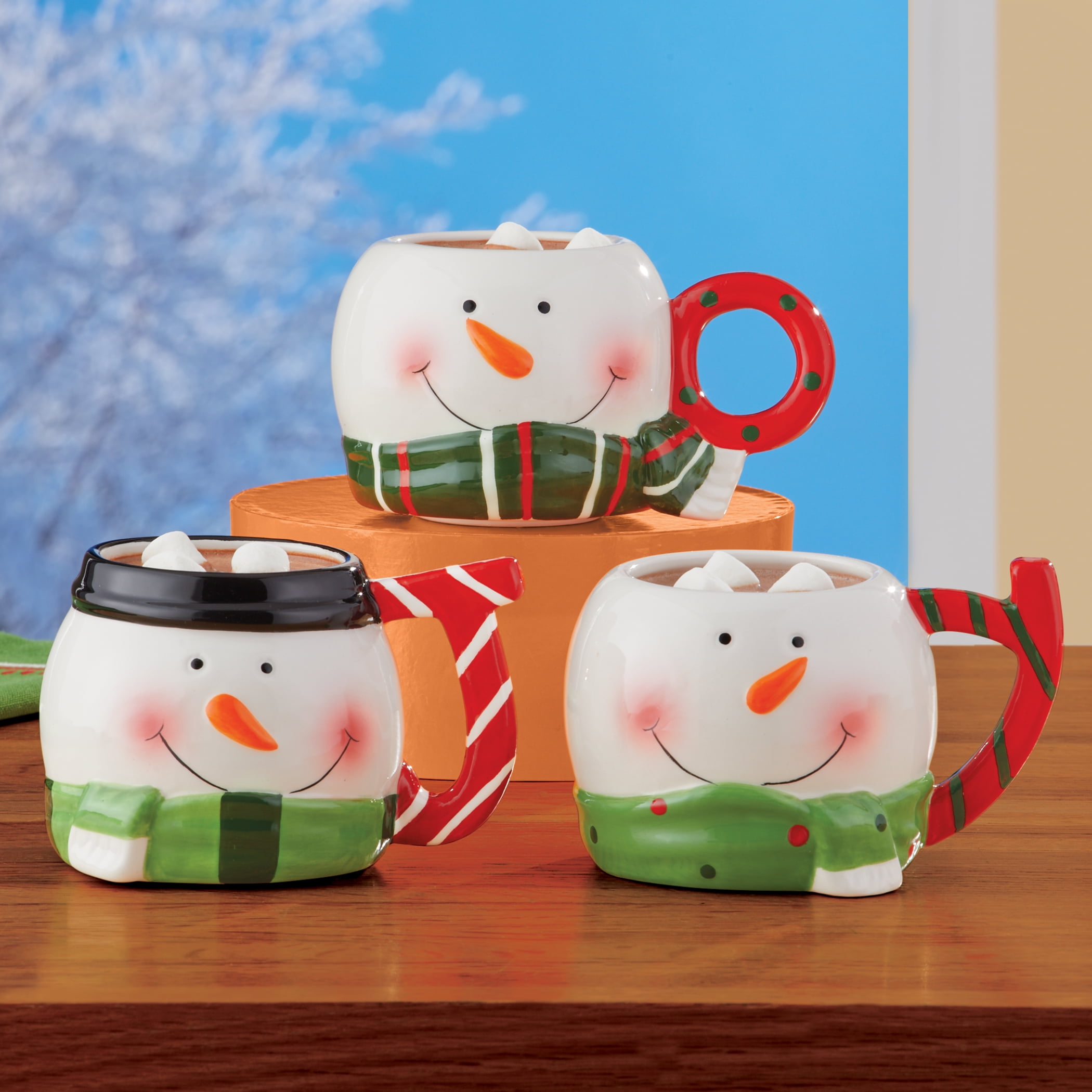 12oz Set of 3 Ceramic Stacking Mugs - Snowman – Mr. Christmas