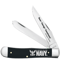 Case XX Knives Trapper U.S. Navy Black Synthetic Stainless Pocket Knife