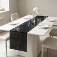 thumbnail image 5 of BSJJY Table Runner Polyester Mirror Sequin Checkered Shiny Glitter Party Decor for Wedding Birthday Banquet Home Table Setting Black, 5 of 5