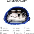 thumbnail image 5 of Mochila con cordón Mochila deportiva con bolsillos laterales de malla Compartimento para zapatos Bolsa con cordón resistente al agua para mujeres y hombres (azul), 5 of 5