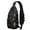 Bigfoot and Tree Black Pattern, variant on Black Cat and Flower White Pattern Sling Backpack, Casual Day Sling Pack with Earphone Port, Multi Pocket Design Gift Ideas for Hiking Cycling Walking