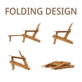 thumbnail image 3 of ALvantor Oversize Adirondack Chair with Footrest Outdoor Wood Folding Adirondack Chair with Pre-Assembled BackRest & SeatBoard for Patio Garden Backyard Brown, 3 of 8