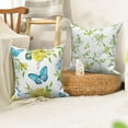thumbnail image 5 of Spring Butterfly Floral Throw Pillow Cover 18 x 18 Set of 4, Flower Outdoor Pillow Case Farmhouse Couch Cushion Home Decor, 5 of 5