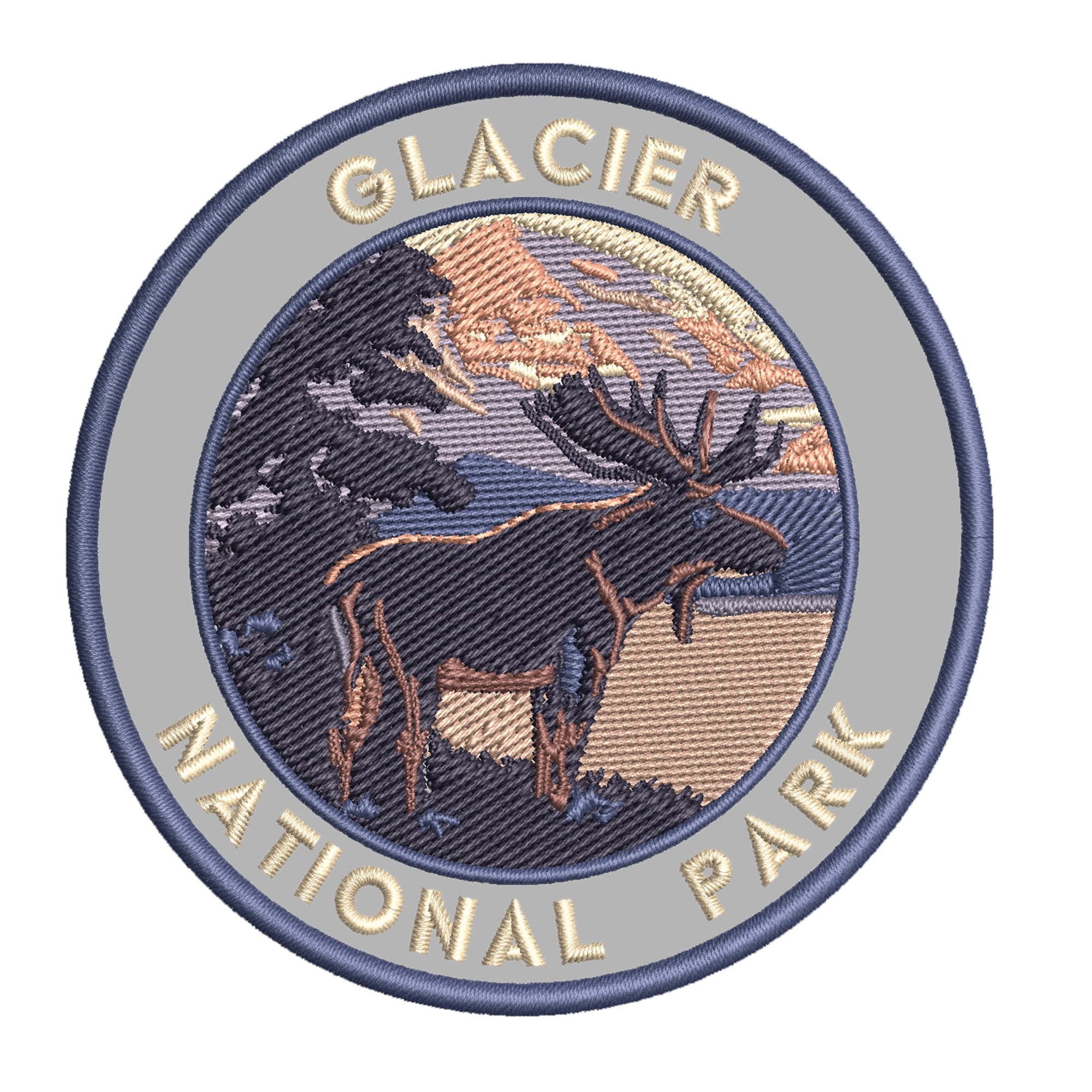 Glacier National Park 3.5 Inch Iron Or Sew On Embroidered Fabric Badge ...
