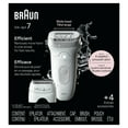 thumbnail image 6 of Braun Silk-epil 7 Epilator, Wet and Dry, Wide Head, Includes Shaver Head and Trimmer Comb, SE7-041, Silver, 6 of 8