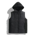 thumbnail image 7 of Mens Puffer Vest Outerwear Coats Winter Warm Down Puffy Vests Lightweight Sleeveless Padded Jacket with Sherpa Hooded Black XL, 7 of 7