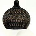 thumbnail image 5 of Arturesthome Black Pattern Basket Lampshade Vintage Rattan Pendant Light, 5 of 8
