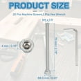 thumbnail image 2 of Uxcell Hex Socket Head Cap Screws Bolts, Stainless Steel Socket Drive Machine Screws with Hex Wrench, Full Threads M5 x 70mm 20, 2 of 7