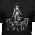 thumbnail image 3 of Teelocity Men's Tattoo Girl with Rottweiler Tough Dogs Black Relaxed Fit Short Sleeve Graphic T-Shirt, 3 of 3