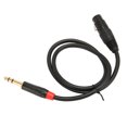 thumbnail image 3 of Cable de audio XLR hembra a conector Jack de 6,35 mm Cable de instrumento para micrófono Guitarra eléctrica 0,75 metros, 3 of 5