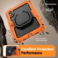 thumbnail image 5 of Case for Lenovo Tab M11 2023 TB-330FU/Xiaoxin Pad 2024 11 inch TB-331FC, 360 Rotating Stand Handle Shoulder Strap Heavy Duty Shockproof Cover, Orange, 5 of 7