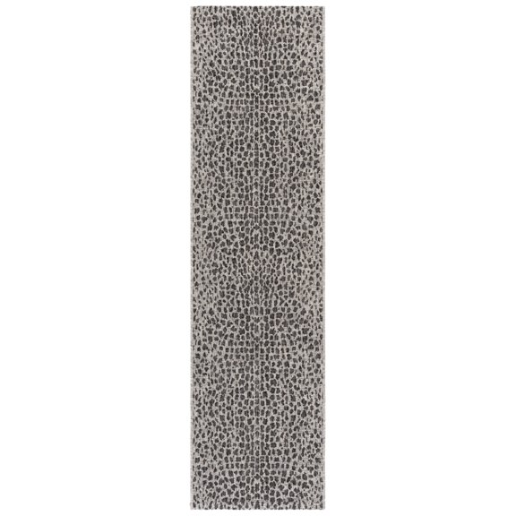 Safavieh Courtyard Karina Animal Indoor/Outdoor Runner Rug, Gray/Black, 2'3" x 5'