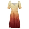 thumbnail image 5 of Robe Sans Manches Dégradé Rouge Pixels pour Femmes Robe d'Été Soirée Élégante Luxe Célébrité, 5 of 5