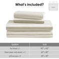 thumbnail image 3 of ClevaHome 3-Piece Twin Microfiber Classic Stripe Bed Sheet Set, Super Soft, Breathable Stripe Bedding with 16 inches Deep Pocket,Desert Stripe, 3 of 7
