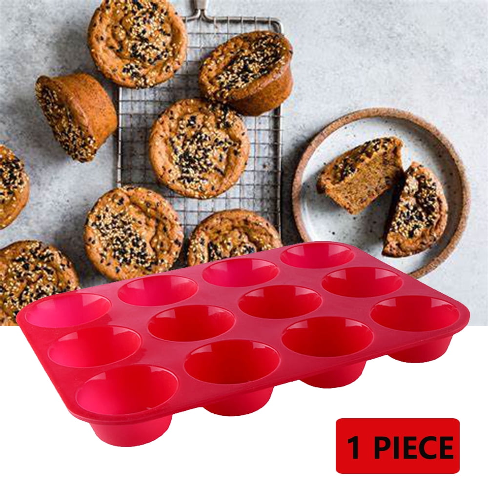 2 Pack 1 Pack Silicone Muffin Pan NonStick Muffin 12 Cups 100 Food