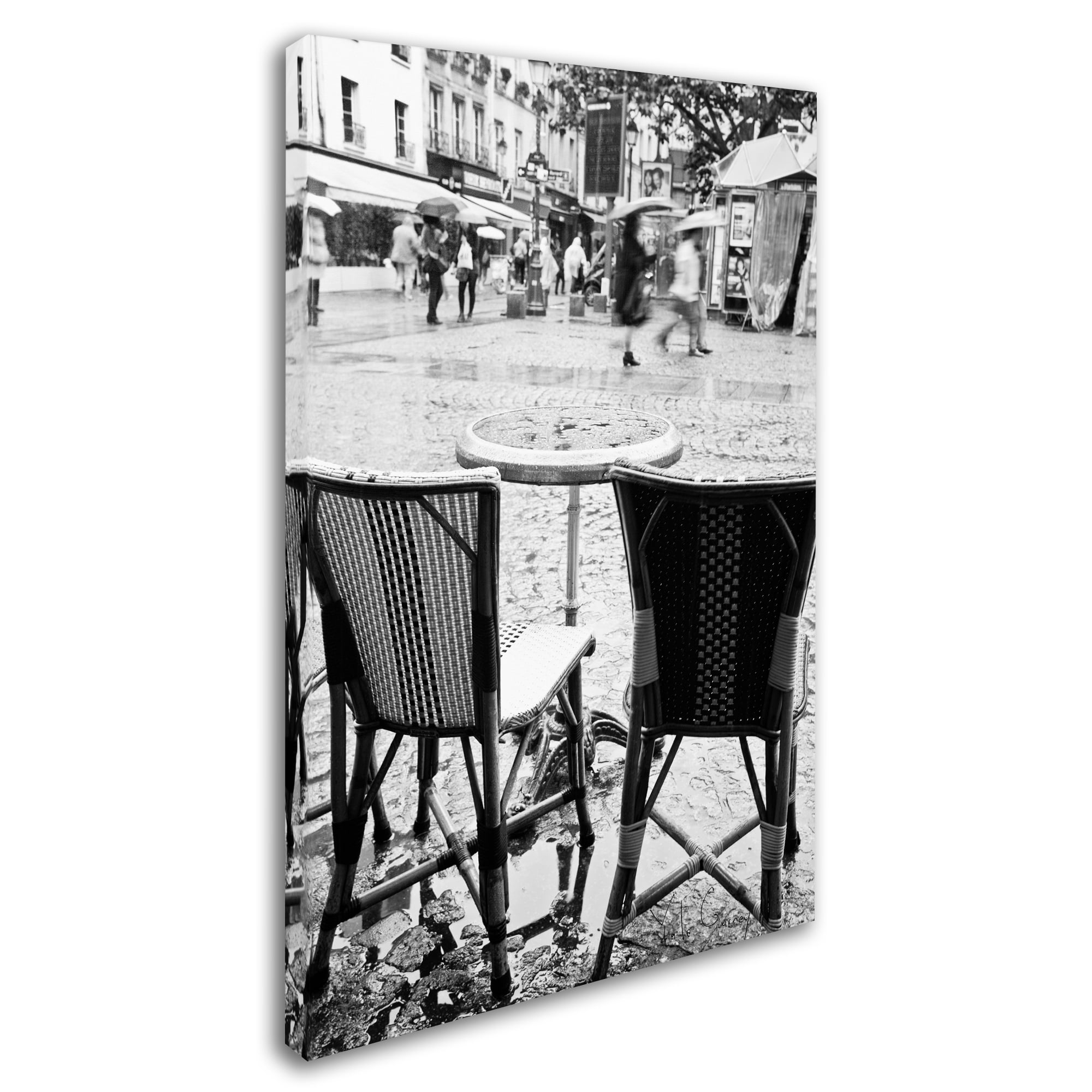 Trademark Fine Art "Paris Cafe for 2" Canvas Art by Yale Gurney