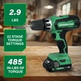 thumbnail image 4 of Metabo HPT 18V Power Tool Set, Drill & Driver Kit, KC18DFX, 4 of 11