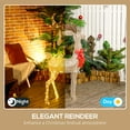 thumbnail image 4 of Outsunny Light Up Reindeer Christmas Decoration with 137 LED Lights Gold, 4 of 10