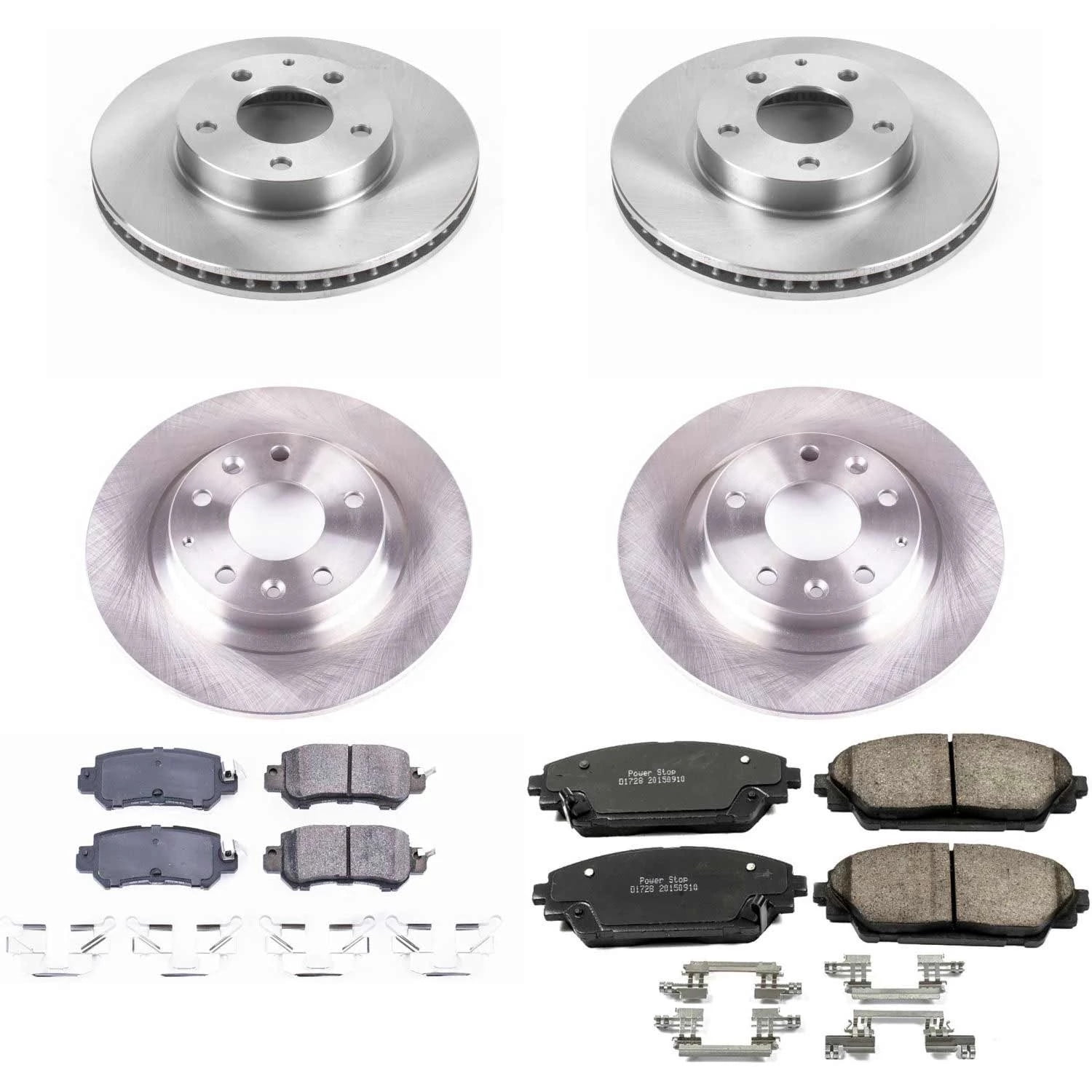 PowerStop Front and Rear Stock Replacement Brake Pad and Rotor Kit Fits: MAZDA Select Models KOE7608