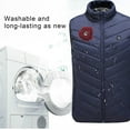 thumbnail image 5 of Bcresic Heated Jackets for Men Fleece Vest with 9 Heating Zones, Women Lightweight Insulated Electric Coat Sunflower Print Jackets Unisex Outdoor Clothes Winter Warm Vests Saving,A02-Navy,XX-Large, 5 of 6