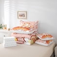 thumbnail image 6 of Feelyou Cartoon Rainbow Unicorn Bedding Comforter Set 7pcs for Kids, Stars Clouds Girl King Bedding Sets, Psychedelic Galaxy Bed Sheets, Orange, 6 of 8