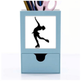 thumbnail image 1 of Silueta femenina de deportes de invierno Patinaje Tarjeta de clip de pluma del gestor de suministros de oficina, 1 of 3