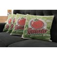thumbnail image 5 of Ambesonne Antique Throw Pillow Cover 4 Pack, Vintage Tomato Poster, 20", Green Red, 5 of 5