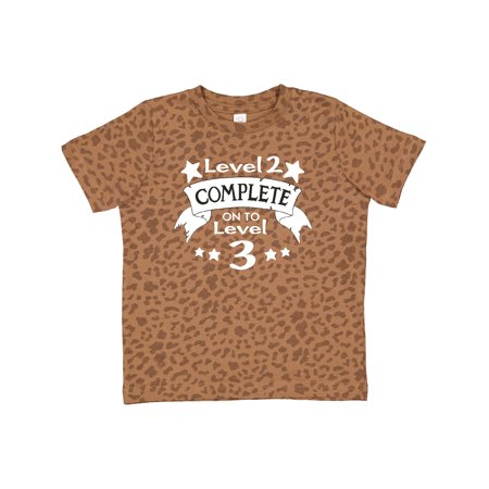 

Inktastic Level 2 Complete on to Level 3 3rd Birthday Level Up Gift Toddler Boy or Toddler Girl T-Shirt