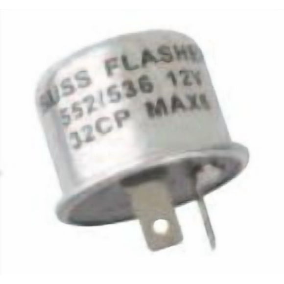 Bussman Flasher BP/552-RP 2 Terminal Connection; 12.8 Amp/12 Volt; Thermal Type; 2 To 6 Bulbs; With English/Spanish/French Language Blister Packaging