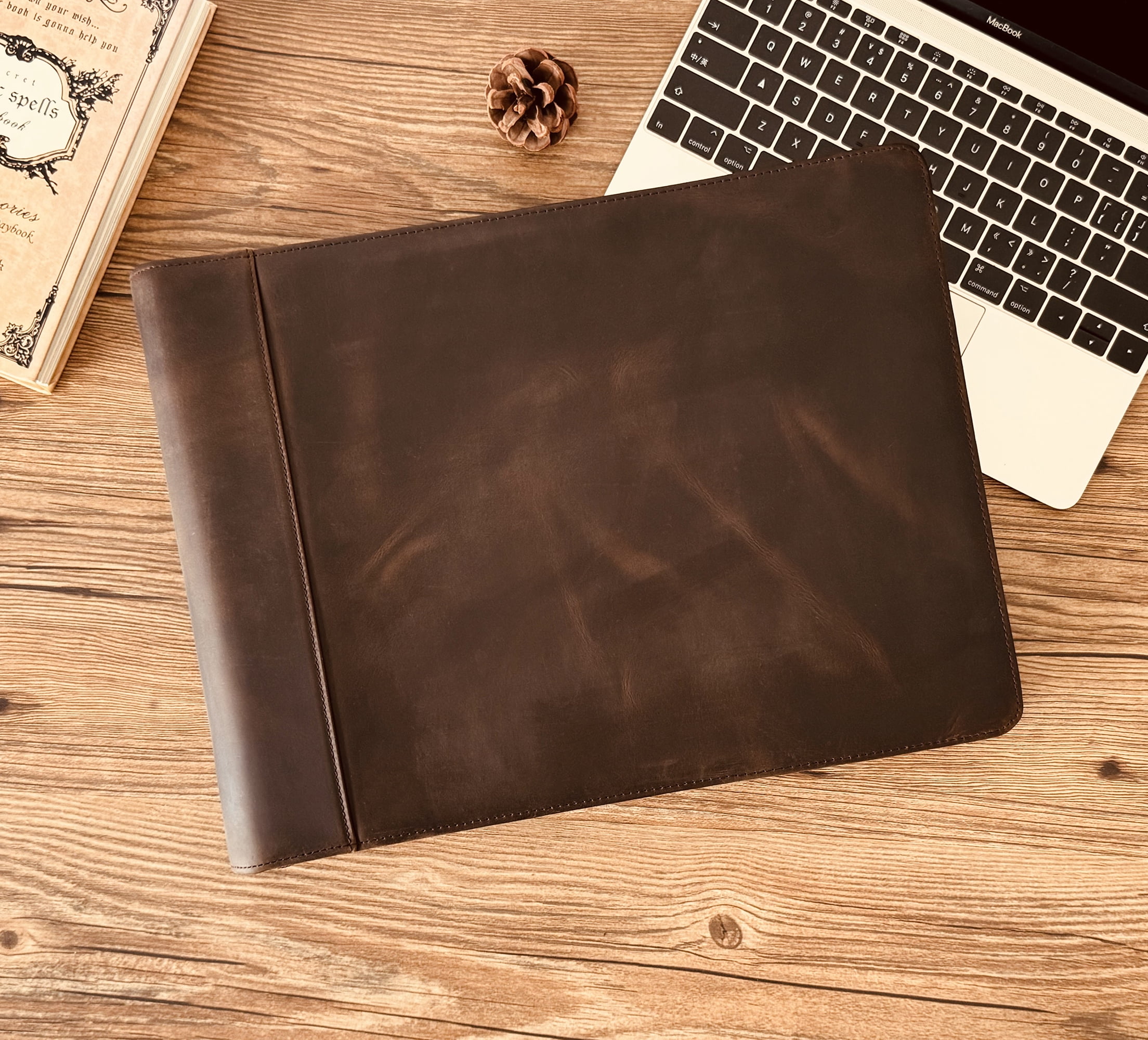 7 Ring Check Binder for Business Checks, Checkbook Binder with Zipper for 3-up Business Checks,Personalized Check Book Portfolio for 9 x 13 inch Sheets 600 Check, Check Holders for Men/Women