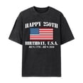 thumbnail image 2 of Happy 250th Birthday USA Shirt Men Patriotic American Flag Graphic T Shirt Casual Short Sleeve America 250 Merchandise, 2 of 5