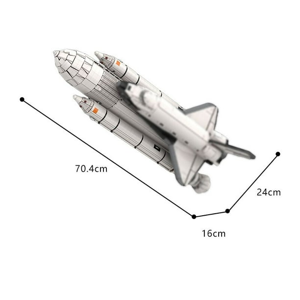 MOC-lanzadera espacial de alta tecnología Columbiaal STSS 1, Compatible con 10283, bloques de construcción, cohete, avión, nave espacial, juguete, regalos