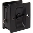 thumbnail image 3 of Premium Square Pocket Door Lock, Privacy (Bed/Bath) Latch, Clear Pack, Matte Black by Stone Harbor Hardware, 3 of 3
