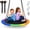 Rainbow, variant on Hanging Netted Seat Swing - 35.5" Inch Kids Indoor Outdoor Yard Round Circle Saucer Swing for Trees or Swing Sets - All Season UV Resistant Rope Swing Net Seat