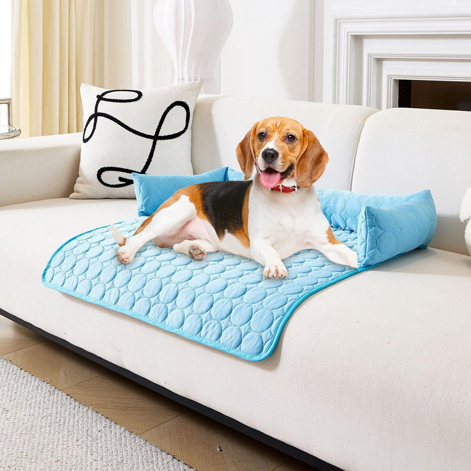 Dog Bed Blanket - Waterproof & Non- Pet Pad for Couch, Furniture & Car - Reversible Cooling Mat for Large Dogs - Indoor/Outdoor Use as Dog Sofa Protector or Travel Blanket