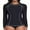 Black, variant on Charmo Women's Long Sleeve Swimsuit Tops Sun Protection UPF 50+ Rash Guards Hiking Runing Athletic Swim Shirts