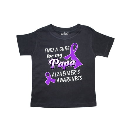 

Inktastic Alzheimer s Awareness Find a Cure for my Papa Gift Toddler Boy or Toddler Girl T-Shirt
