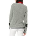 thumbnail image 3 of Unique Bargains Junior's Pullover Drop Shoulder Elbow Cat Patch Loose Sweater Pullover, 3 of 6