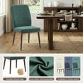 thumbnail image 7 of EOP Modern Dining Chairs Set of 2, Fabric Upholstered Dining Room Chairs, Wooden Armless Kitchen Side Chairs with Solid Wood Legs and Padded Seat, Green, 7 of 7