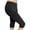 Black, variant on Women’s Capri Leggings Cotton Knee and Ankle Length Leggings Stretch Summer Lightweight Pants