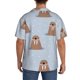 thumbnail image 3 of Balery Playful Walrus Wonders Camisa Casual de Manga Corta con Botones para Hombre, Texturizada, Estilo Cubano, para Playa, Verano-X-Large, 3 of 5