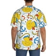 thumbnail image 5 of Xecao offers the Ducks and Anchors for Men's Casual Short-sleeved Shirt, a button-up collared shirt with a pocket, perfect for beach vacations and yacht travel in the Medium size., 5 of 7