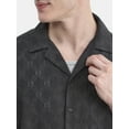 thumbnail image 4 of No Boundaries Men's & Big Men's Eyelet Short Sleeve Button Up Shirt, Sizes XS-3XL, 4 of 5