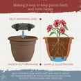 thumbnail image 2 of Bloem 6-in Ariana Self Watering Plastic Planter - Chocolate Brown, 2 of 6