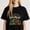 Black-2, variant on Colorful Sun Graphic For Women Goodbye School Hello Summer Funny Casual Tee print T Shirt