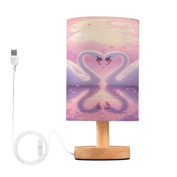 BZSMCE Lamp Modern White Swans Pattern Creative Patter Night Light
