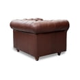 thumbnail image 4 of Sillón Individual de de Piel Genuina Clásico Capitonado, 1 plaza, Modelo Chesterfield P/V, Color Tabaco, Elegante, cómodo y Moderno, Hecho en Mexico. Medidas 110 X 90 X 80 cm., 4 of 6