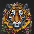 thumbnail image 3 of CafePress - Sunflower Tiger - Men's Long Sleeve Loose Fit Cotton Dark Pajama Set, 3 of 6