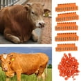 thumbnail image 4 of Cattle Ear Tags, 100pcs Clear  Printing Livestock Ear Tag Orange Multipurpose  For Livestock, 4 of 8